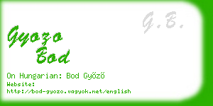 gyozo bod business card