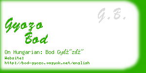 gyozo bod business card